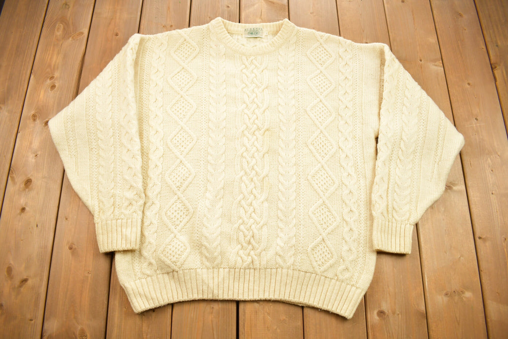 Vintage 1980s Blarney Woolen Mills Cable Knitted Sweater