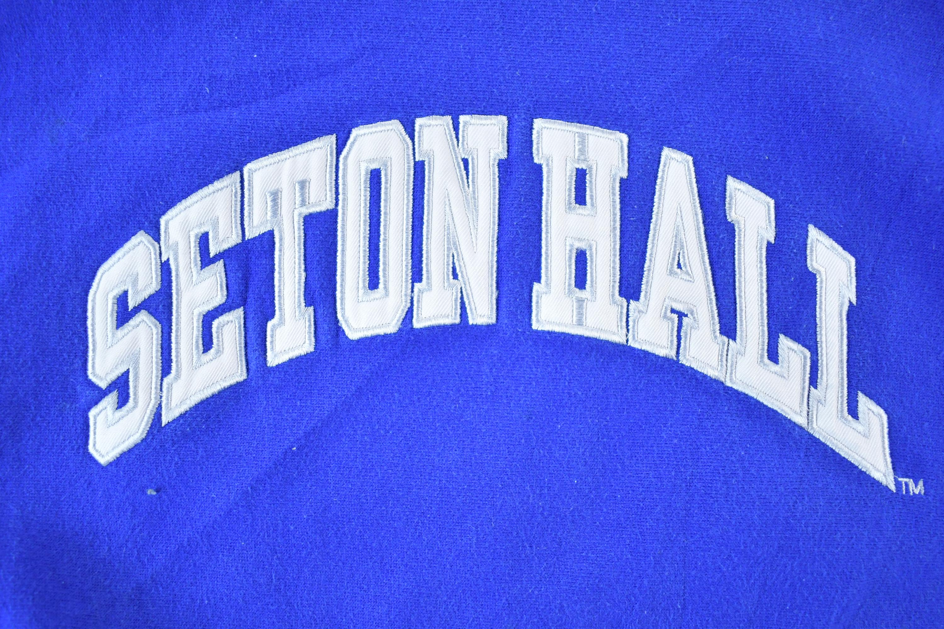 Vintage 1990s Steve And Barry's Seton Hall University Of Collegiate Crewneck