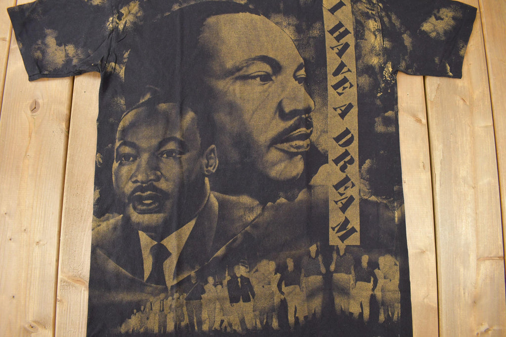 Vintage 1990s Martin Luther King All Over Print Single Stitch Graphic T-Shirt Size XL