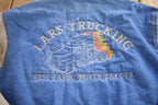 Vintage 1980s Tri Mountain Lars Trucking Embroidered Denim Letterman Size L
