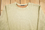 Vintage 1990s Green Banana Republic Wool Knitted Crewneck Sweater