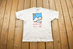 Vintage 1996 National Series Biathalon Souvenir Travel T Shirt Made In USA Size L
