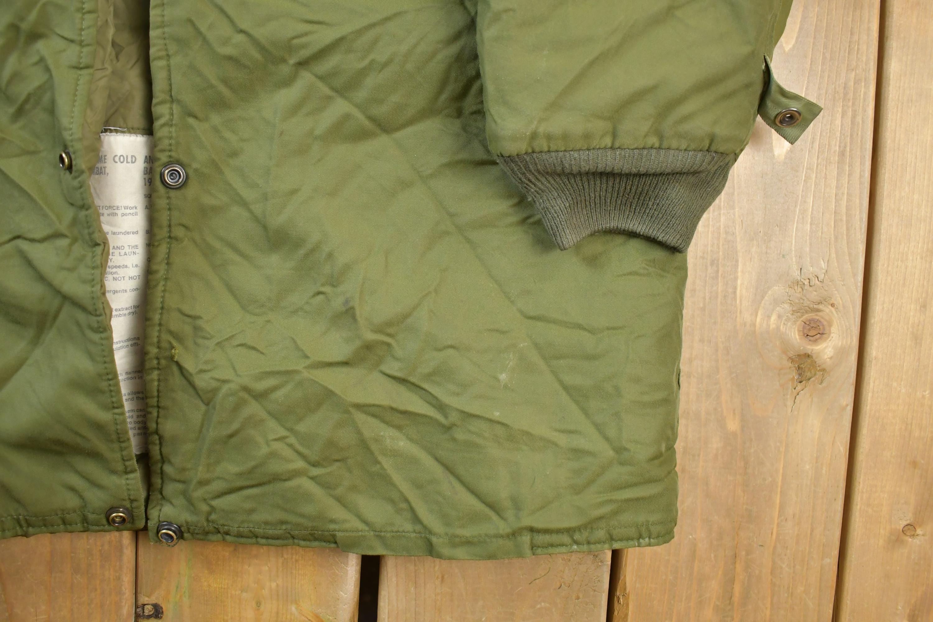 Vintage Military Button Up Long Bomber Army Jacket