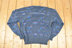 Vintage 1990s Michael Gerald Knit Abstract Pattern Crewneck Sweater Men's M