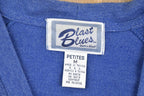 Vintage 1980s Blast Blues Flower Embroidered Cardigan Sweater