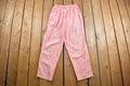 Vintage 1980s Pink Linen Trousers Size 26 - 30 x 27.5