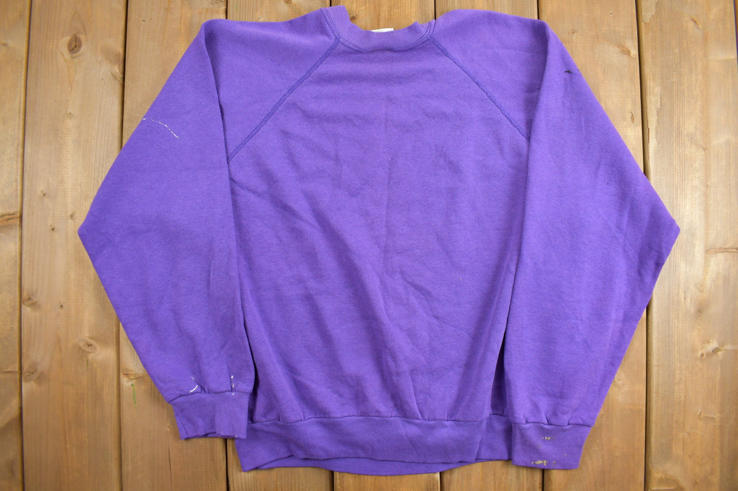 Vintage 1980s Purple Tultex Blank Crewneck Sweatshirt / 80s Crewneck / Made In USA / Essential / Streetwear / 80s Blank / Size Large