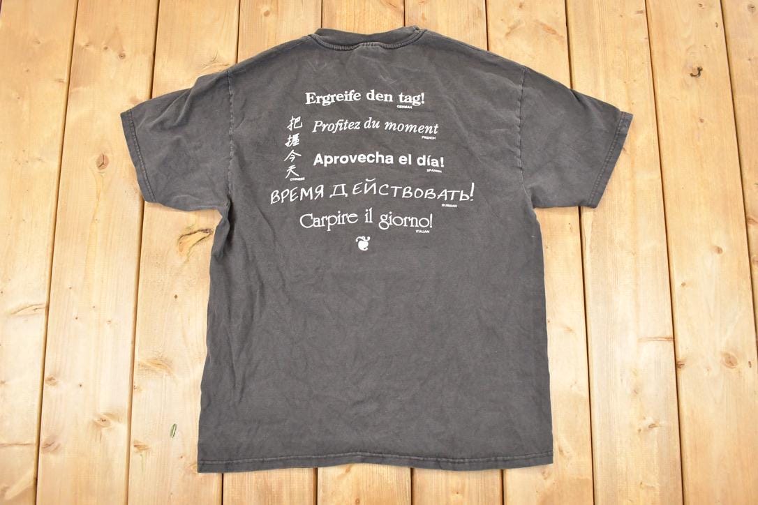 Vintage 1990s Carpe Diem Large Text Souvenir T-Shirt Men's L
