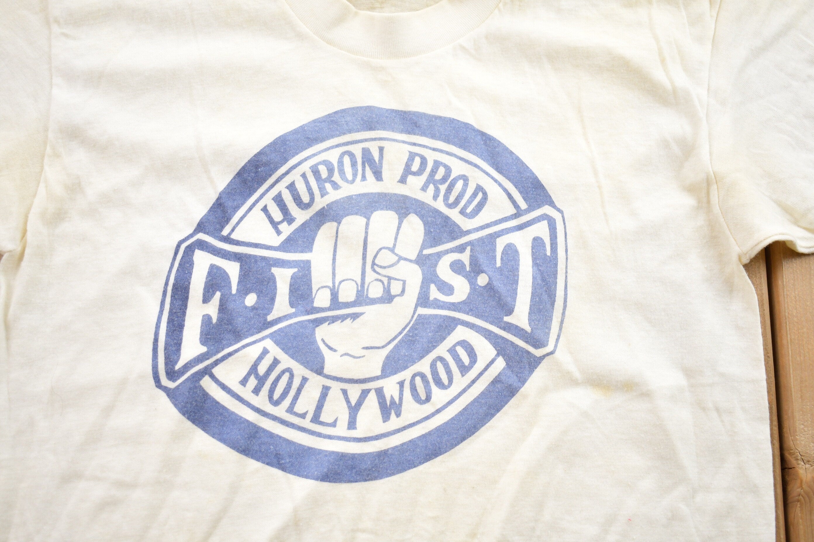 Vintage 1960s Huron Prod Fist Hollywood Graphic T-Shirt