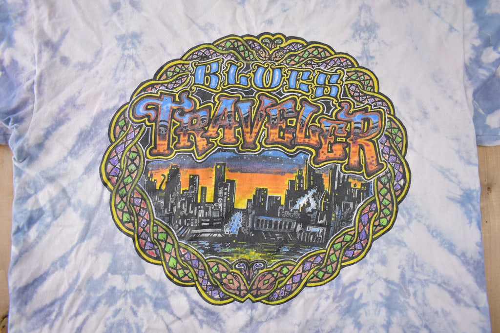 Vintage 1990 Blues Traveler Dropping Some NYC Single Stitch Tie Dye Brockum T Shirt Made in USA
