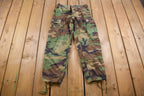 Vintage 2001 Military Woodland Camouflage Cargo Pocket Pants 28-30 x 27