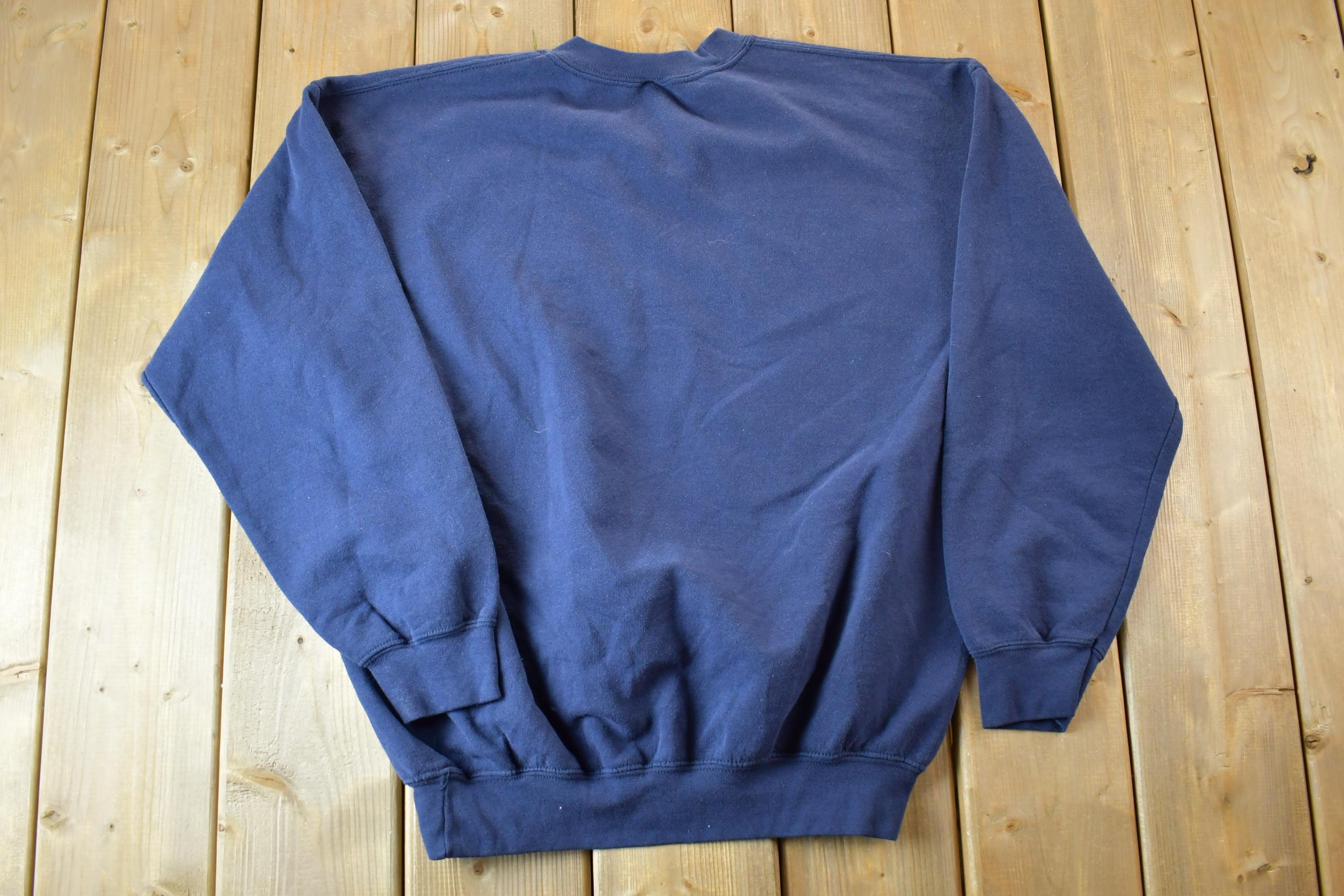 Vintage 1990s American Flag Embroidered Crewneck Sweatshirt