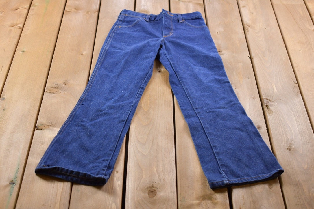 Vintage 1970s Wrangler Bell Bottom Jeans Size 26 x 27