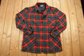 Vintage 1970s Pendleton Plaid Button Blazer Shirt