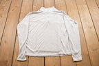 Vintage 1990s Patagonia Blank Grey Zip Up Turtleneck Sweater