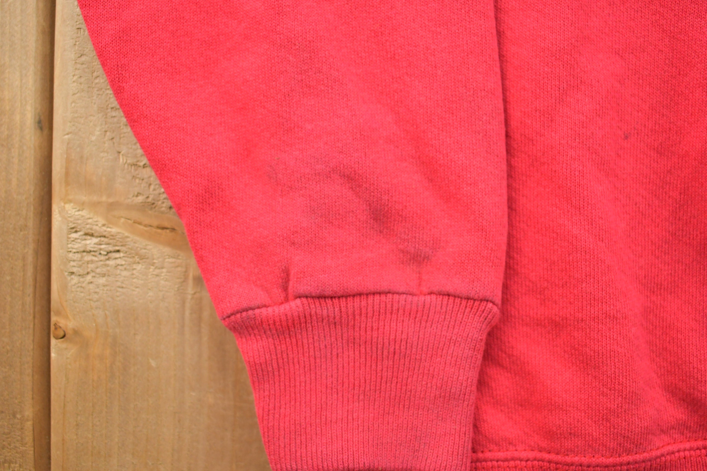 Vintage 1990s Blank Bright Red Crewneck Sweatshirt /