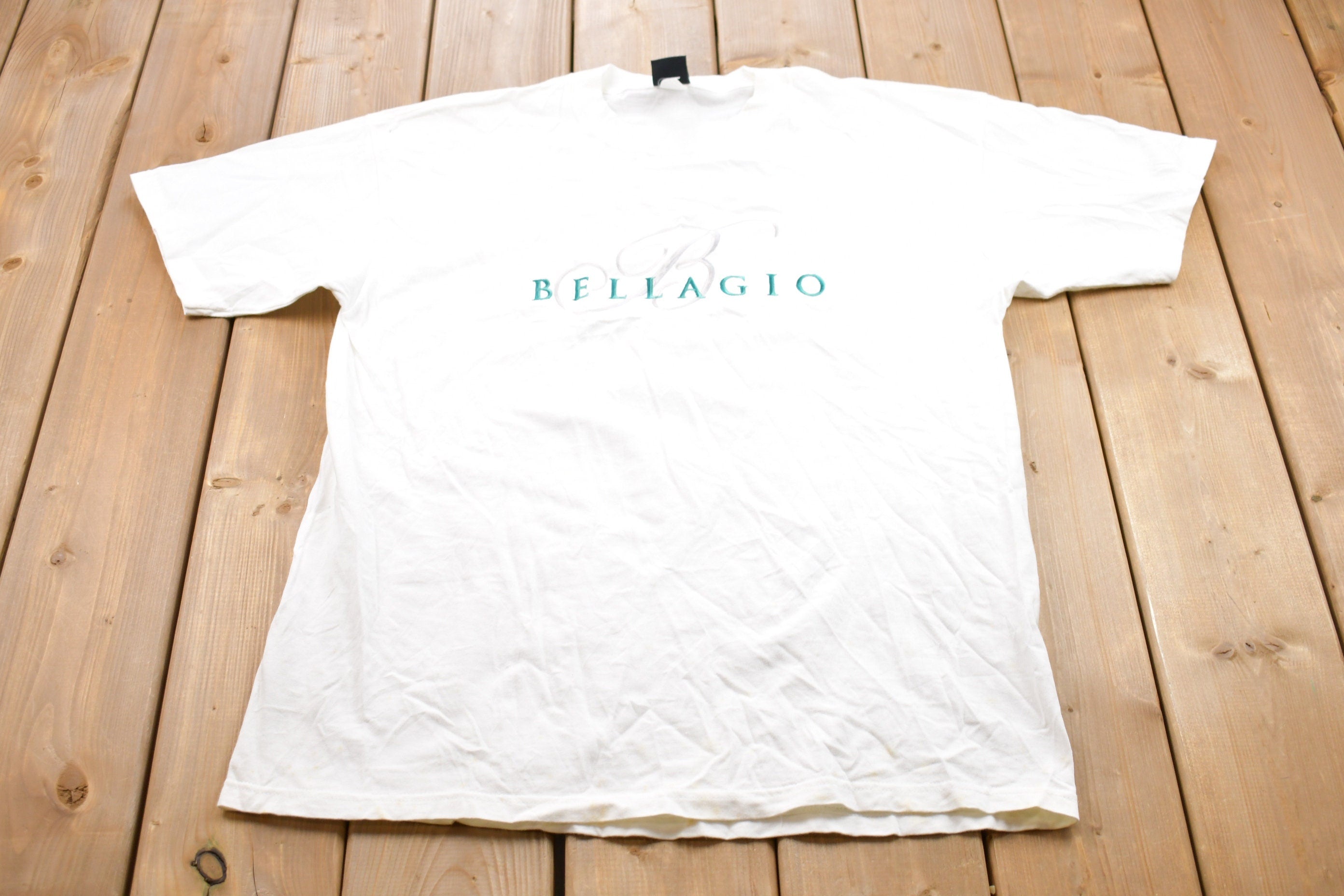 Vintage 1990s Bellagio Embroidered Graphic T-Shirt