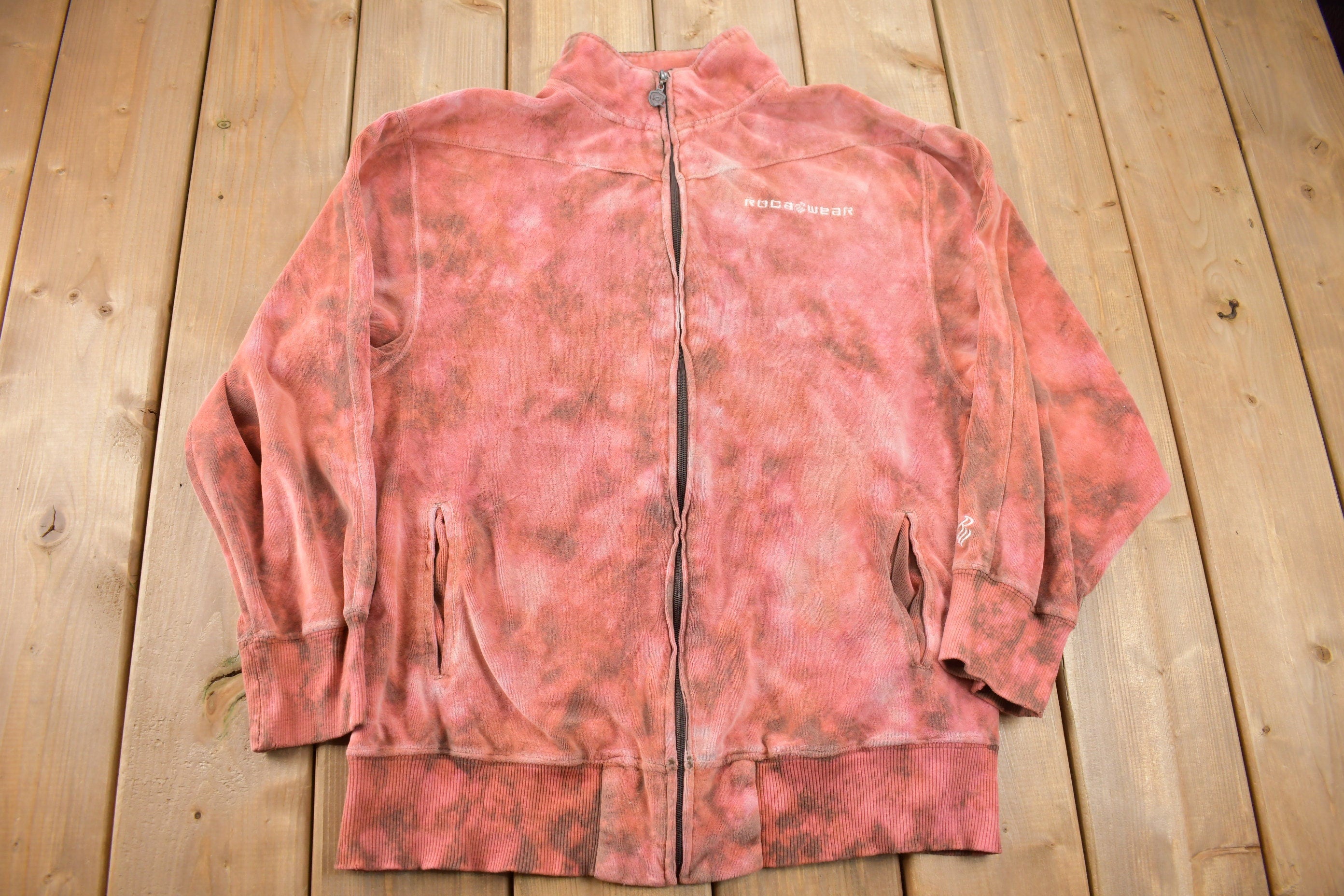 Vintage 1990s Roca Wear Suede Zip up sweatshirt