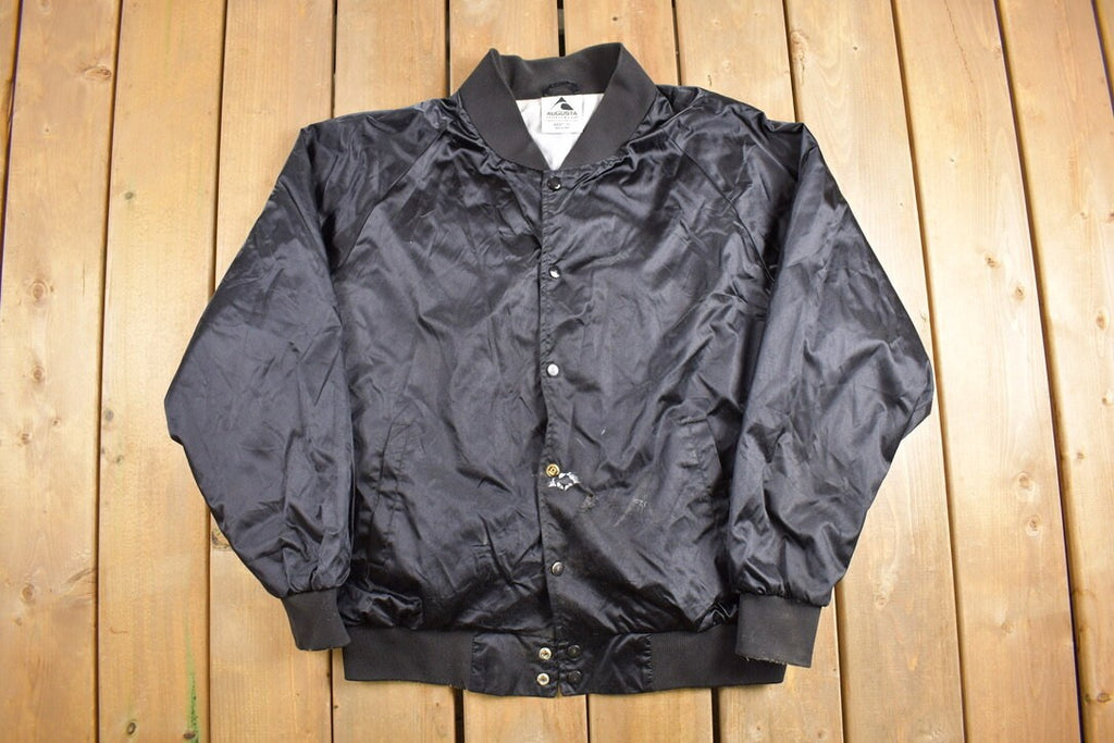 Vintage 1990s Blank Satin Bomber Jacket