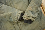 Vintage 1990s Faded Green Quilt Lined Thrashed Carhartt Traditional Jacket Workwear