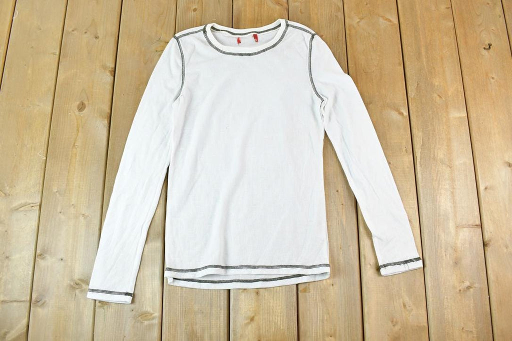 Women Vintage Vigoss Y2K Blank Waffle Knit T-Shirt