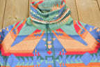 Vintage Y2K Chaps Aztec Pattern Knit Turtleneck Sweater Size M