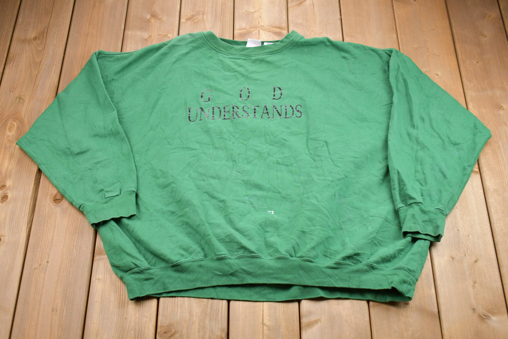 Vintage 1990s Majestic God Understand Crewneck Sweatshirt