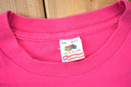 Vintage 1990s Fruit Of The Loom Blank Pink T Shirt