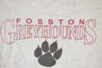 Vintage 1990s Foston Greyhounds Graphic Print Collegiate Crewneck Sweatshirt Men's L