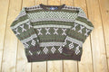 Vintage 1990s Atlantic Traders Knit Abstract Pattern Crewneck Sweater Made In 90s Crewneck