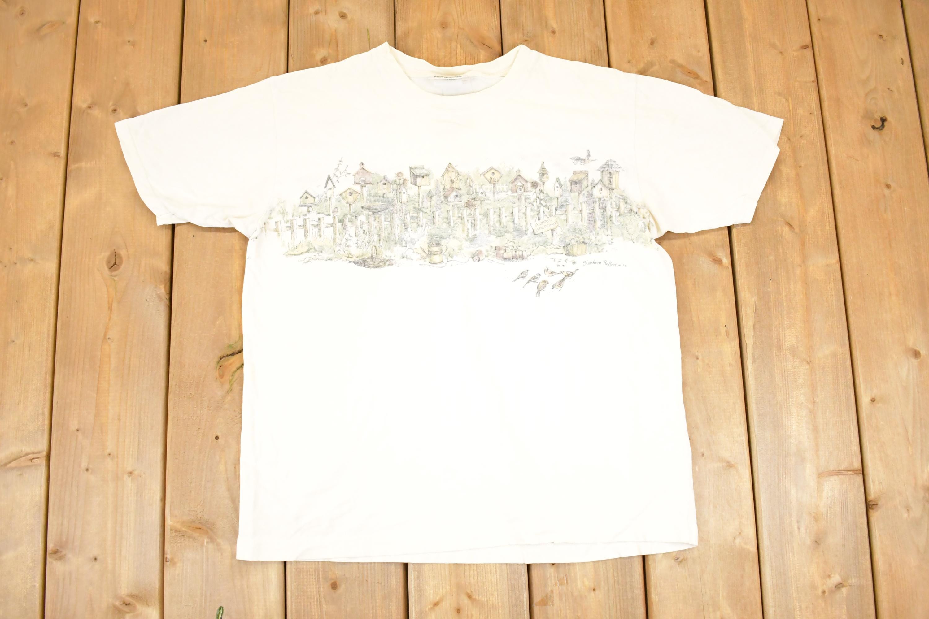 Vintage 1990s Northern Reflections Birdhouses FAB Outdoorsman T-Shirt Women's M