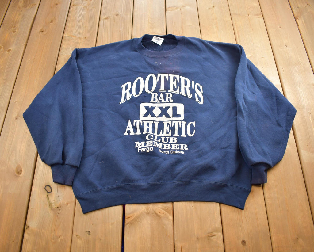 Vintage 1990s Rooters Bar XXL Athletic Crewneck Sweatshirt Made In USA