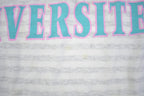 Vintage 1990s Paris Eiffel Tower Université Striped Pastel T Shirt