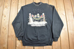 Vintage 1990s Winter Theme Cute Crewneck Sweater