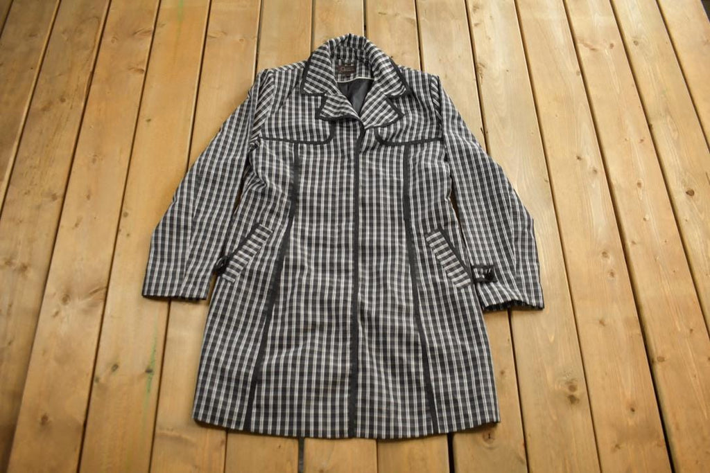 Vintage 2000s Jessica Plaid Overcoat