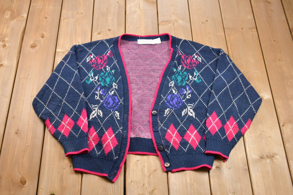 Vintage 1990s United States Sweaters Floral Cardigan