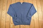 Vintage 1990s Russell Athletics Blank Navy Crewneck Sweatshirt