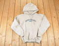 Vintage 1990s Nike Embroidered Mini Swoosh Hoodie Sweatshirt Men's L