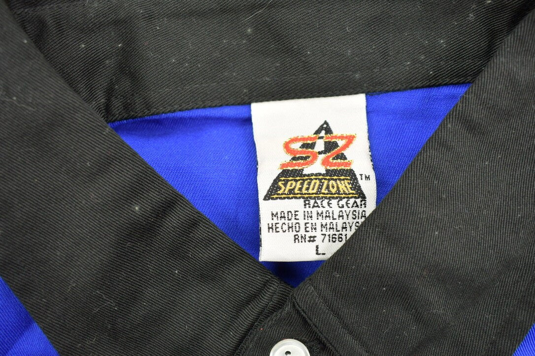 Vintage 1990s Hillbilly Deluxe Pulling Team Color Block Button Up Shirt