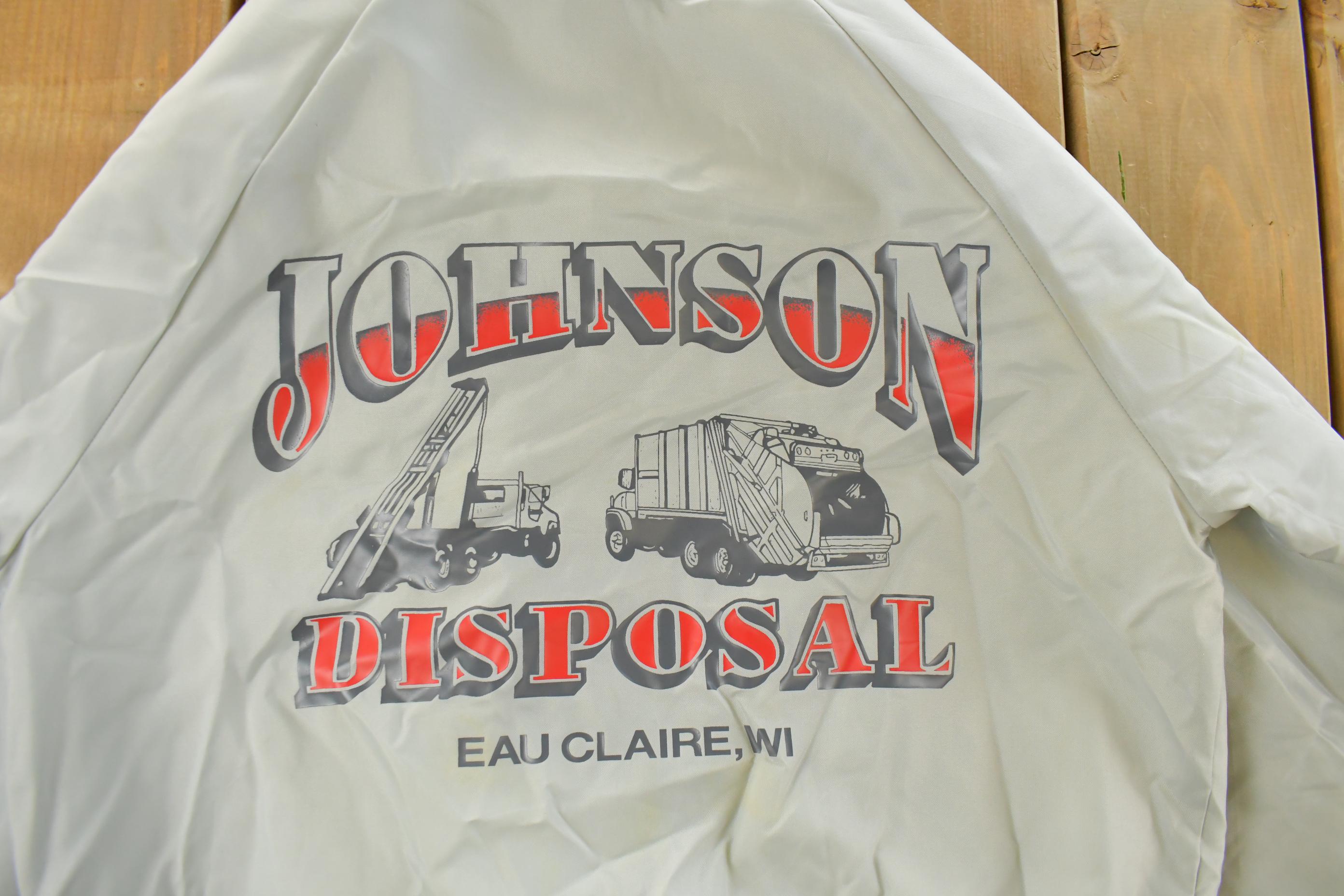 Vintage 1990s Johnson Disposal Snap On Bomber Jacket Men's Medium