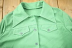 Vintage 1970s Lime Green Button Up Shirt