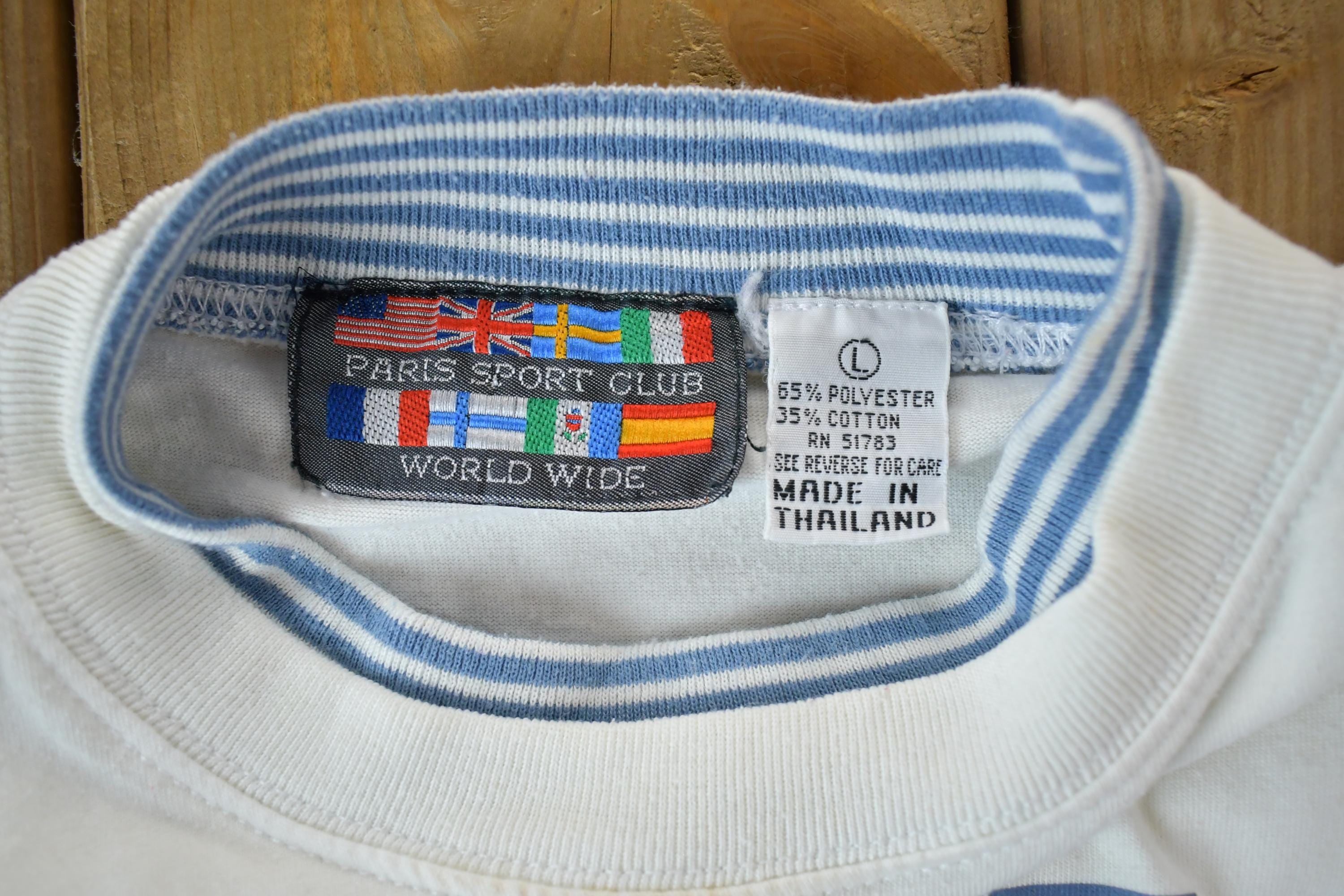 Vintage 1990s Paris Sport Club Crewneck Sweatshirt
