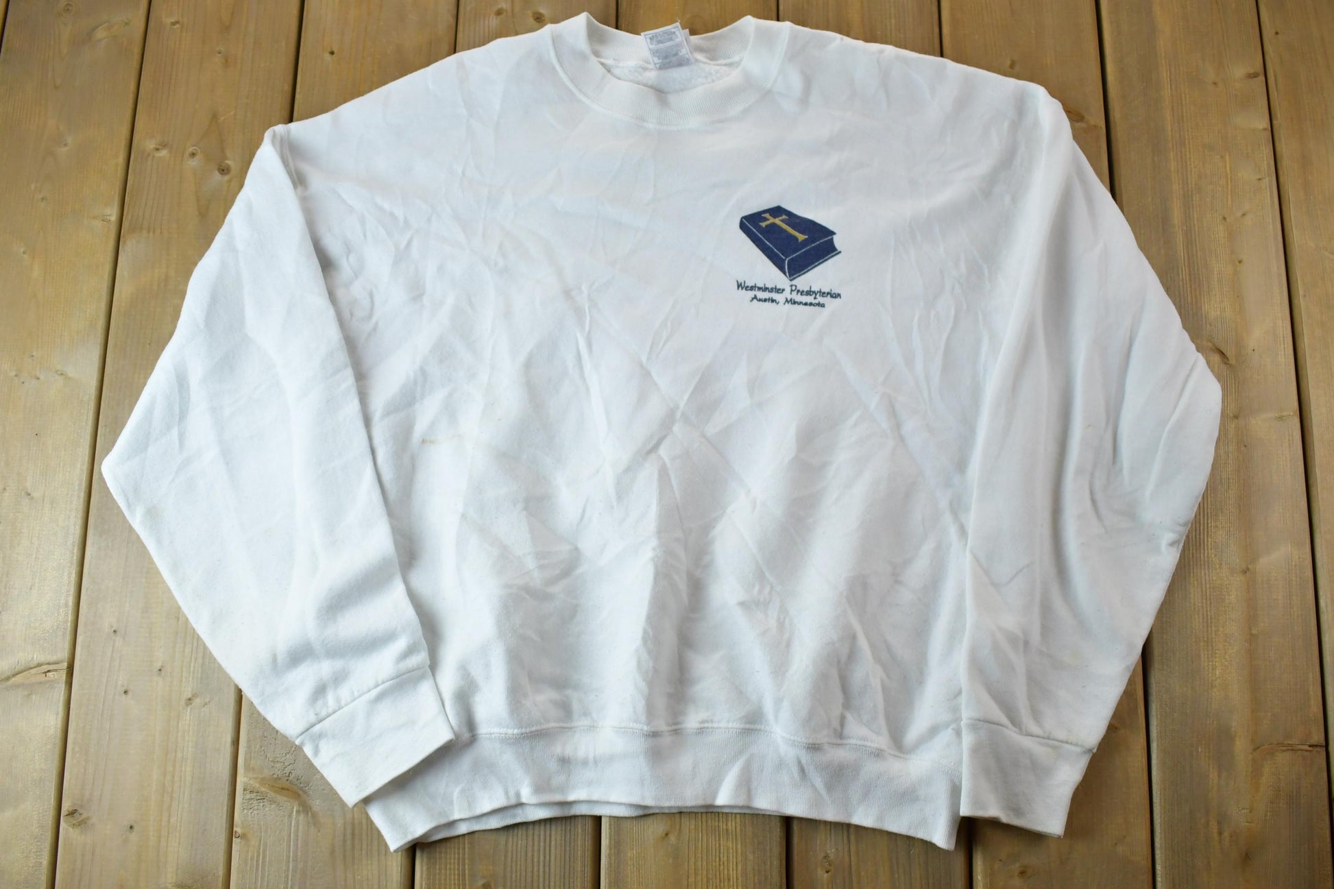 Vintage 1990s Austin Minnesota Church Crewneck Sweatshirt