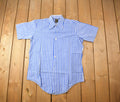 Vintage 1990s GMT Collection Striped Blue Button Up Shirt