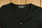Vintage y2k Womens Black Stripy Knitted Cardigan Sweater