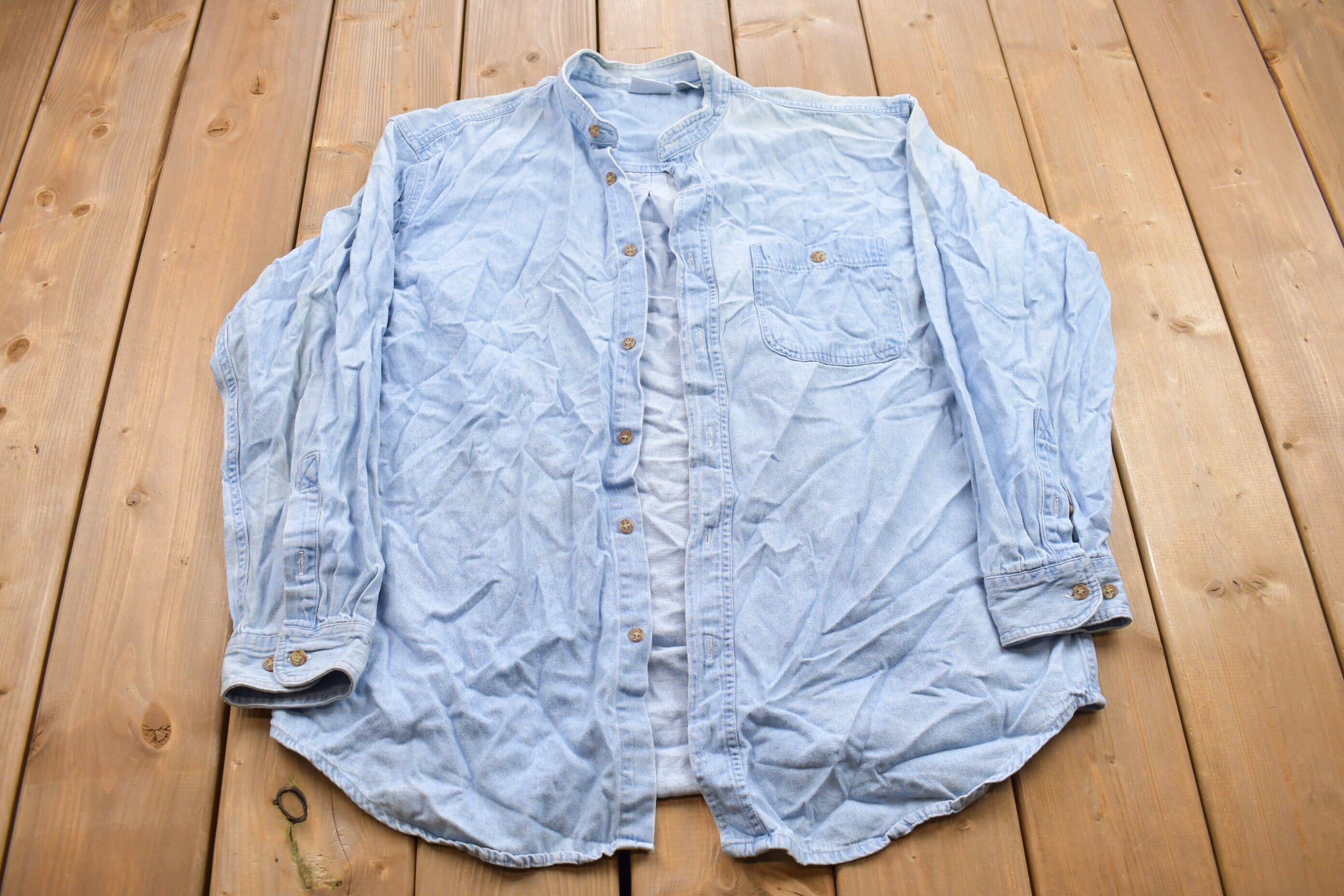 Vintage 1990s Corner Stone Denim Button Up Shirt