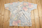 Vintage 1990s Floral Gabriella T Knitted Cardigan Sweater Short Sleeve