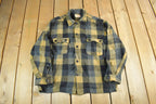 Vintage 1970s Humphrey Wool Flannel Shirt Jacket Men's Large