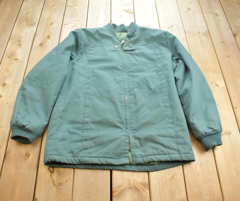 Vintage 1980s Blank Zip Up Winter Jacket