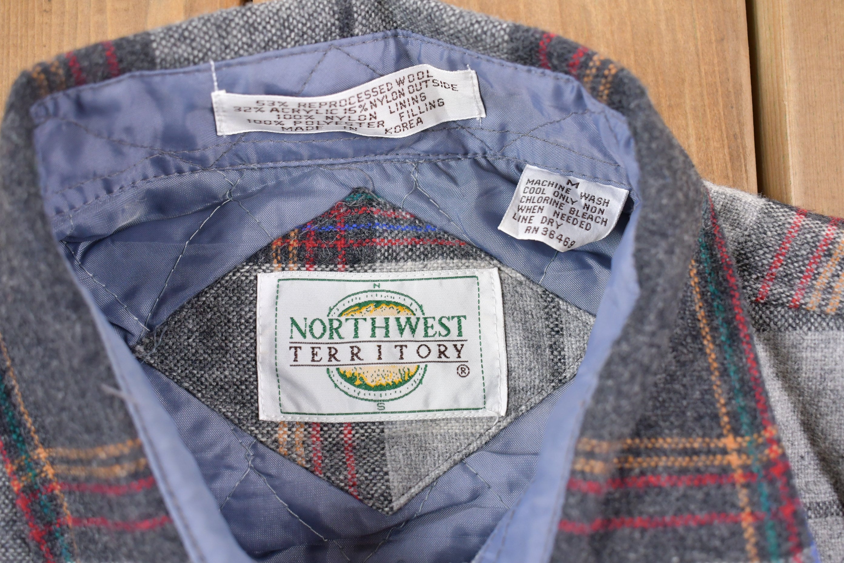 Vintage 1990s Northwest Territory Lined Plaid Button Up Shirt